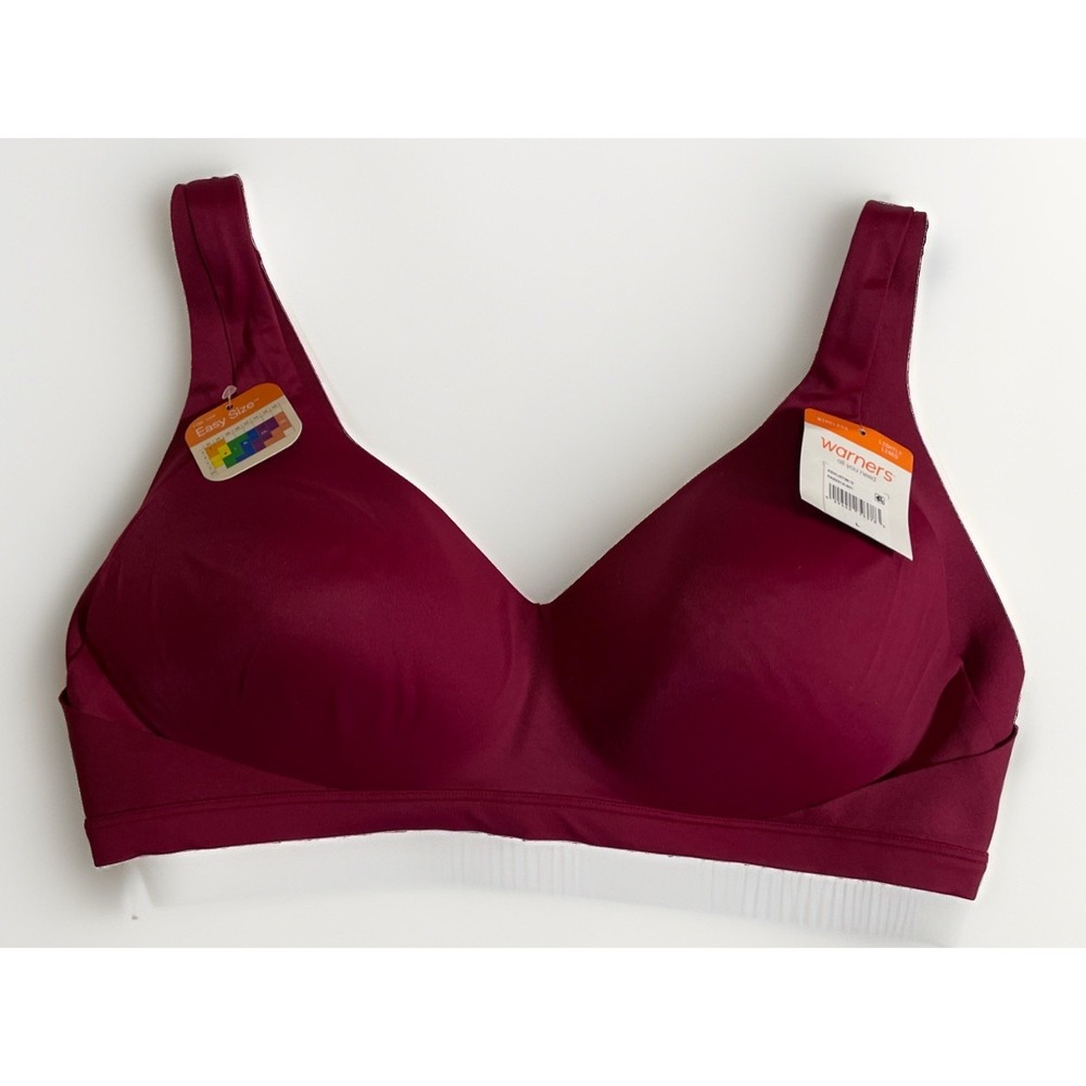 Warners All You Need Wireless Bra Rosewood Mauve Full Coverage Lightly Lined L
